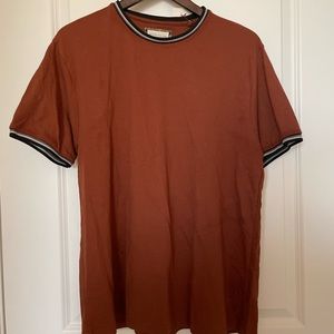 Denim & Flower Trimmed Tee